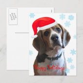 Happy Holidays Beagle Feiertagspostkarte (Vorne/Hinten)
