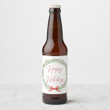 Happy Holidays Beer Label