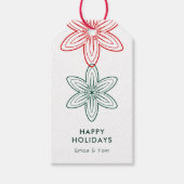 Happy Holidays benutzerdefinierte Farbe minimalist Geschenkanhänger (Vorderseite)