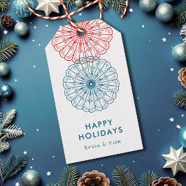 Happy Holidays benutzerdefinierte Farbe minimalist Geschenkanhänger