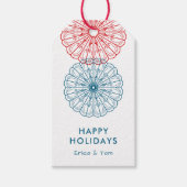 Happy Holidays benutzerdefinierte Farbe minimalist Geschenkanhänger (Vorderseite)