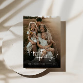 Happy Holidays | Benutzerdefiniertes elegantes Skr Feiertagskarte