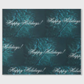 Happy Holidays Blassgrüne Pine Fir Tree Geschenkpapier (Flach)