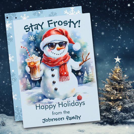 Happy Holidays Bleibe Frosty Snowman Weihnachten