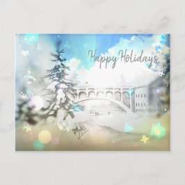 Happy Holidays Bleistiftstiftkarte Feiertagspostkarte