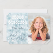 Happy Holidays Blue Bokeh Foto Vorlage Weihnachten (Vorderseite)