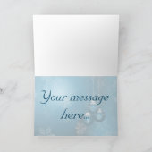 Happy Holidays Blue Feiertagskarte (Innenseite)