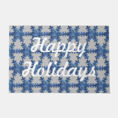 Happy Holidays Blue Hydrangea Snowflake Door Mat Fußmatte (Vorderseite)