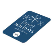 Happy Holidays Blue Modern Logo Business Magnet (Linke Seite)