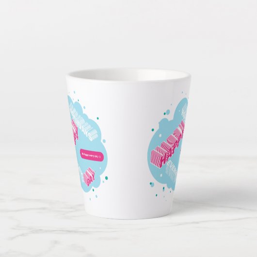 Happy Holidays, Blue & Pink Milchtasse (Vorderseite)