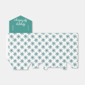 Happy Holidays Blue Snowflake Muster Geschenkschachtel (Ungefaltet)