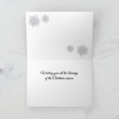 Happy Holidays Blue Trees Elegante Weihnachten Karte (Innenseite)