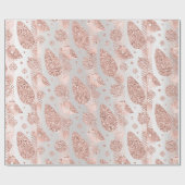 Happy Holidays Blush Grauer Glitzer Weihnachtsbär Geschenkpapier (Flach)