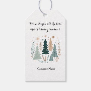 Happy Holidays Boho Christmas Trees Company Geschenkanhänger