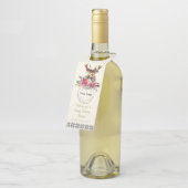 Happy Holidays Boho Corporate Client Geschenk Flaschenanhänger (Angewinkelt)