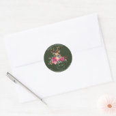 Happy Holidays Boho Custom Logo Round Sticker (Umschlag)