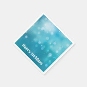 Happy Holidays Bokeh Lichter Serviette (Ecke)