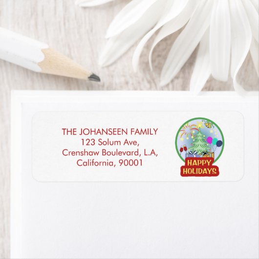 Happy Holidays Bold Typografy Red and White Fun (Insitu)