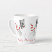Happy Holidays Borzoi Tasse (Linke Ecke)