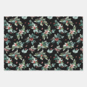 Happy Holidays Botanical Berry Pattern Geschenkpapier Set (Vorderseite 3)