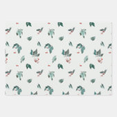Happy Holidays Botanical Berry Pattern Geschenkpapier Set (Vorderseite 2)