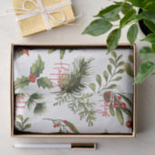 Happy Holidays Botanische Poinsettia Grüne Seidenpapier (Geschenk)