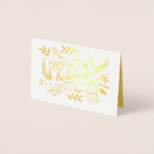 Happy Holidays Botanische Zweigstellen Folienkarte (Vorderseite)