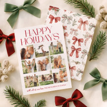 Happy Holidays Bow Foto Collage