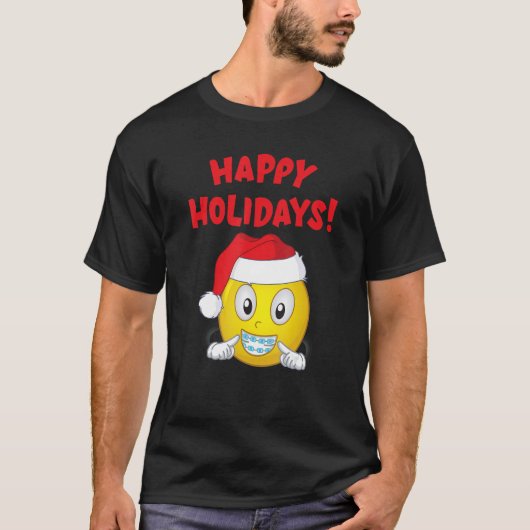 HAPPY HOLIDAYS Braces Orthodontic Orthodontist Ort T-Shirt (Vorderseite)