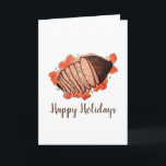 Happy Holidays Braised Beef Brisket Jüdische Küche Karte<br><div class="desc">Das Design zeigt eine originelle Marker-Illustration einer Platte mit einem klassisch geflochtenen Brisket, begleitet von geröstetem Gemüse. Ein Hauptmenü während der jüdischen Feiertage, inklusive Pessach, Hanukkah und Rosh Hashanah. Dieses Design ist auch auf anderen Produkten erhältlich. In diesem Shop finden Sie auch viele weitere Illustrationen zum Thema Essen. Sehen Sie...</div>