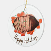 Happy Holidays Braised Beef Brisket Jüdische Küche Keramik Ornament (Links)