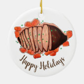 Happy Holidays Braised Beef Brisket Jüdische Küche Keramik Ornament (Hinten)