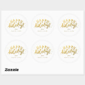 Happy Holidays Briefe Gold Foil Weihnachten Runder Aufkleber (Blatt)