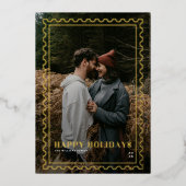 Happy Holidays Briefmarke Foto Folien Feiertagskarte (Vorderseite)