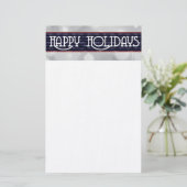 Happy Holidays Briefpapier (Stehend Vorderseite)