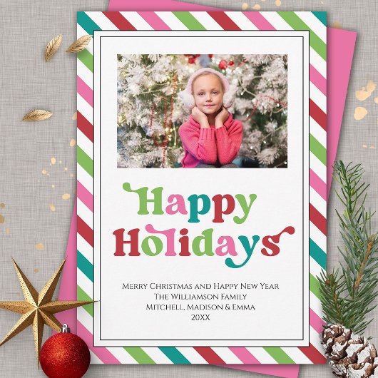 Happy Holidays Bright Fun Holiday Weihnachten Foto