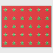 Happy Holidays Bright Red Christmas New Year Geschenkpapier (Flach)