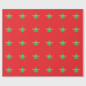 Happy Holidays Bright Red Christmas New Year Geschenkpapier (Flach)