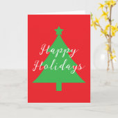 Happy Holidays Bright Red Christmas New Year Karte (Gelbe Blume)