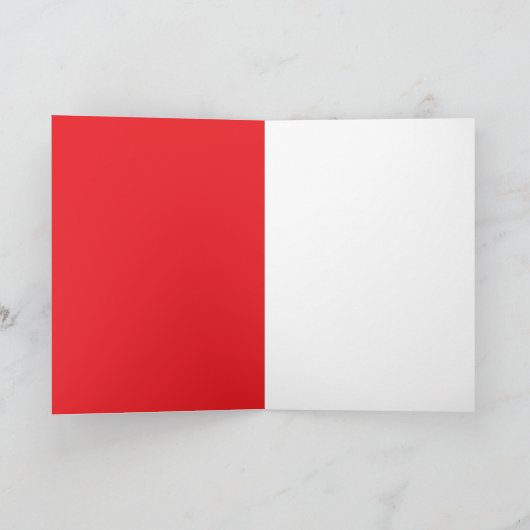 Happy Holidays Bright Red Christmas New Year Karte (Innenseite)