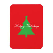 Happy Holidays Bright Red Christmas New Year Magnet (Vertikal)