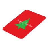 Happy Holidays Bright Red Christmas New Year Magnet (Linke Seite)