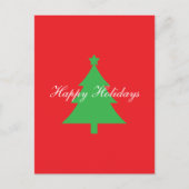 Happy Holidays Bright Red Christmas New Year Postkarte (Vorderseite)