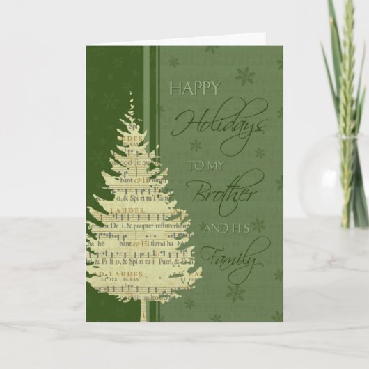 Happy Holidays Brother & Family Weihnachtskarte Feiertagskarte (Vorderseite)
