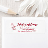 Happy Holidays Brush Calligrafy Rücksendeadresse (Insitu)