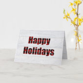 Happy Holidays Buffalo kariert Karte (Gelbe Blume)