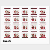Happy Holidays Buffalo Kariert Labels Stickers (Blatt)