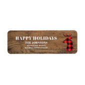 Happy Holidays Buffalo Karierte Hirsche Rücksendea (Vorne)