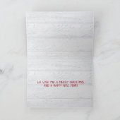 Happy Holidays Büffel kariert und Vogel Karte (Innenseite)