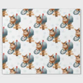 Happy Holidays Bunny Geschenkpapier (Flach)